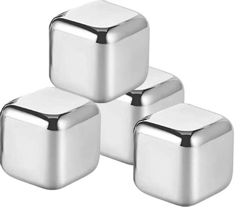 Rexona Stainless Steel Ice Cubes,Metal Chilling Stones,Reusable Metal ...