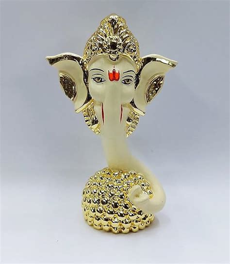 Buy Gold Art India Ceramic Lord Ganesh Idol 9X5X5 Cm Ganesh Idol For ...