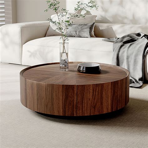 Coffee Table With Storage Circular
