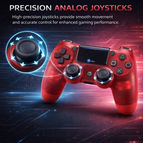Maizic Smarthome Funnetic P4 Wireless Gaming Controller, Transparent R ...