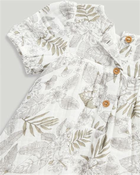 Buy Mothercare Girls Neutral Botanicals Floral Occasion Dress and ...