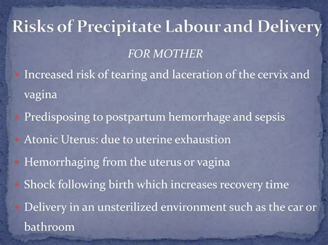 Disorders of uterine contraction, precipitate labor, premature labor and prolonged labor | PPTX