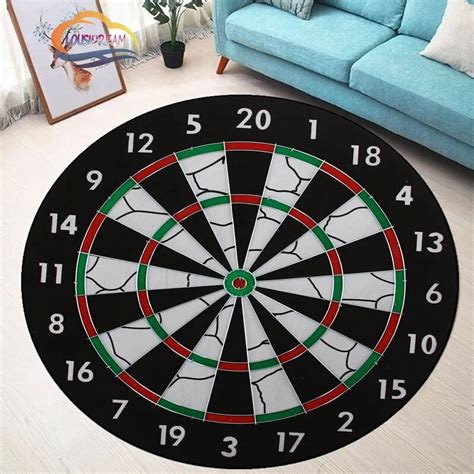 Dartboard Pattern Round Rug Carpet Dart bull's-eye Bedroom Floor Mat ...