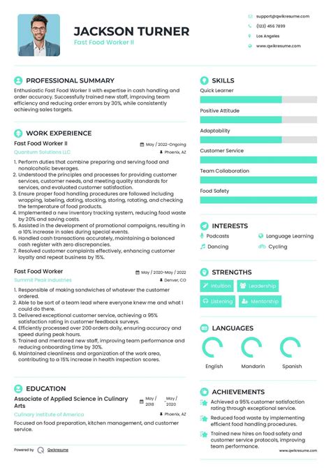 10+ Fast Food Worker Resume Samples & Templates for 2025
