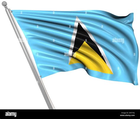 Flag of Saint Lucia Stock Photo - Alamy