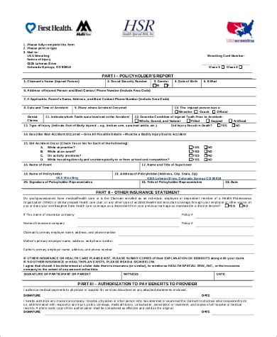 Image result for Insurance Claim Example