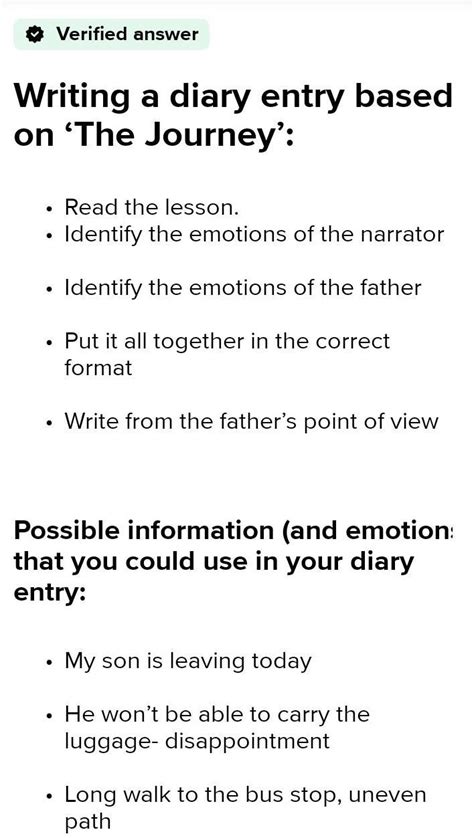 The narrator in the lesson The journey felt very sorry for his ...