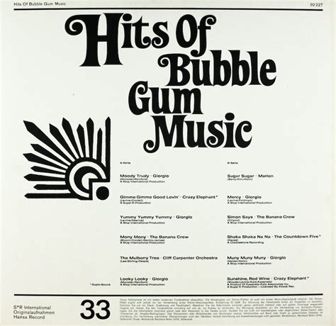 Hits Of Bubble Gum Music – Bertelsmann Vinyl Collection