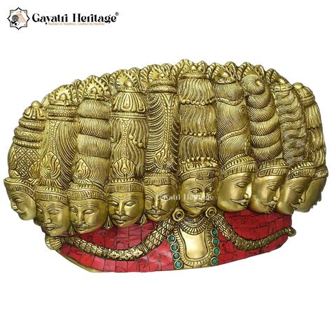 Brass Ravan Face with Sita on Back – Unique Mythological Idol – Gayatri ...