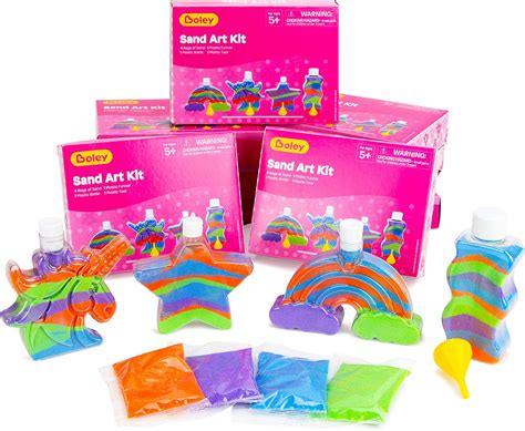 Buy Boley Sand Art Kits for Kids - 12 Pk Color Sand Art Kit Craft Set ...