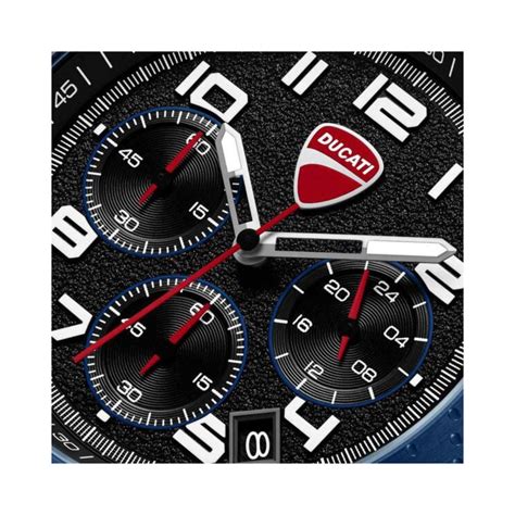 Ducati Supermotos Men's Watch Quartz Chronograph Black Dial Blue Stain ...