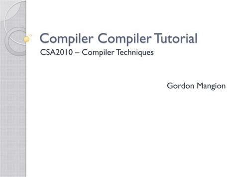 Compilers Tutorial 的图像结果