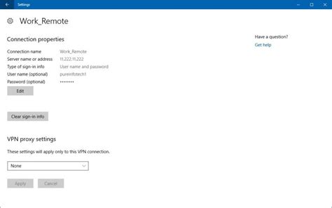 Image result for VPN Connection Settings