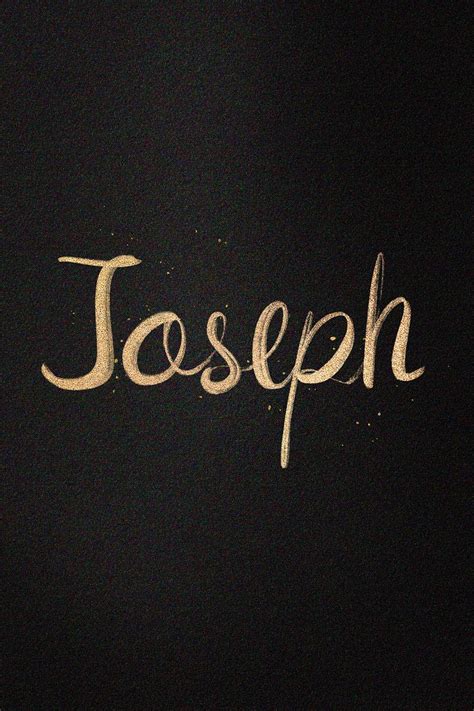 Gold Joseph name cursive handwriting | Free Photo - rawpixel
