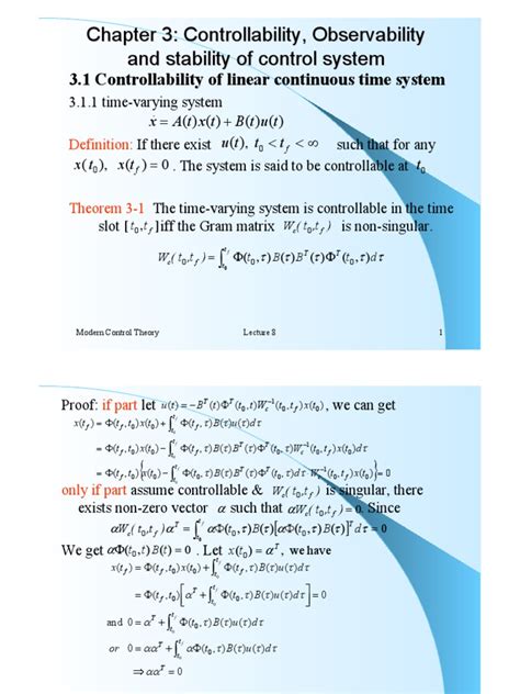 Image result for Controllability and Observability Formulas