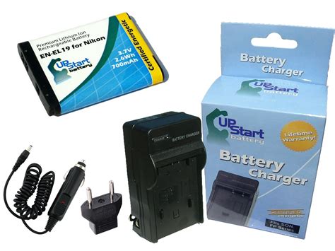 Buy Replacement for Coolpix S6500 Battery and Charger with Car Plug and ...