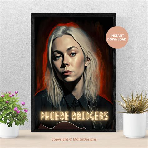 Phoebe Bridgers Poster, Phoebe Bridgers Portrait, Phoebe Bridgers Print ...