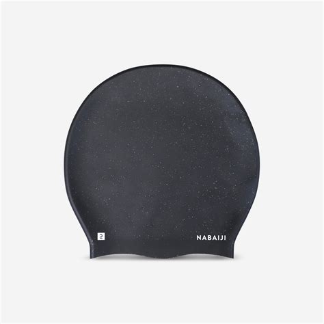 Silicone swimming cap - One size - Thick hair - Black