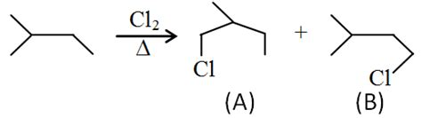 If the reactivity factor for chlorine substitution through free radical ...