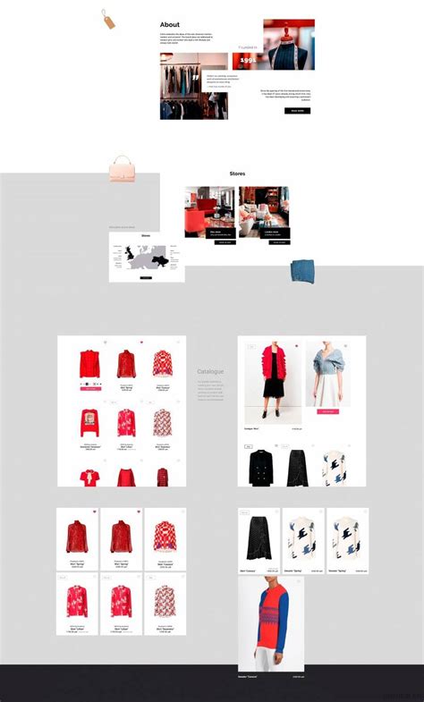 14个简约时尚女性服装店网页设计UI素材下载（含psd和sketh源文件） - UI素材下载