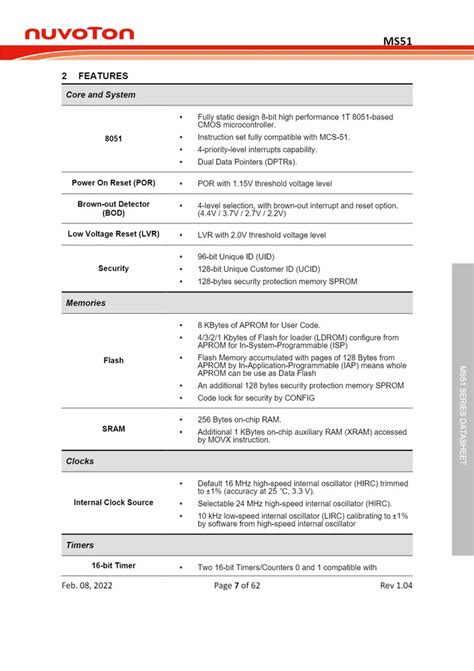 Nuvoton Microcontroller - MS51DA9AE Nuvoton Controller Importer from ...