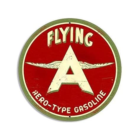 Buy GHaynes Distributing Round Vintage Flying A Gas Logo Sticker Decal ...