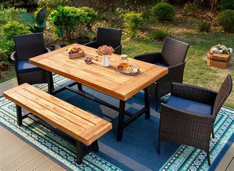 MF Studio 6 Piece Patio Dining Set Indoor Outdoor | Ubuy India