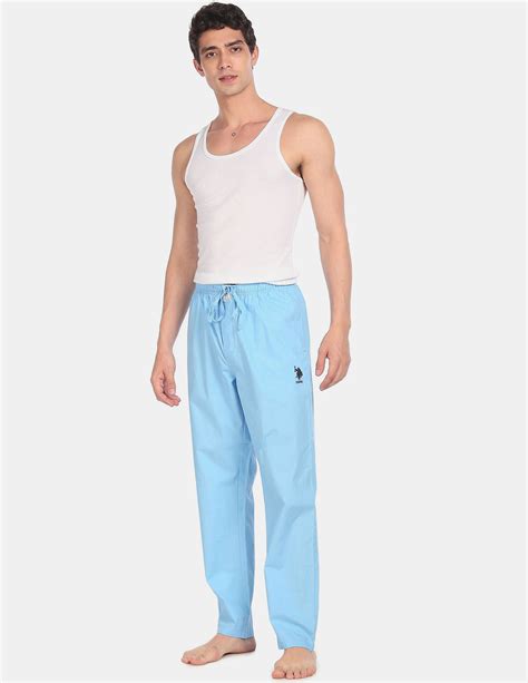 Buy Men Comfort Fit Solid Cotton I690 Lounge Pants - Pack Of 1 Blue|U.S ...