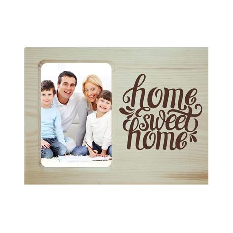YaYa Cafe™ Home Sweet Home Family Photo Frame Engraved Wood Picture ...