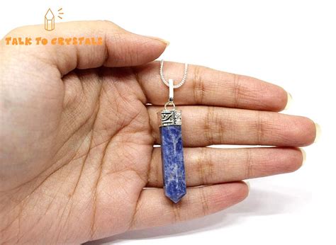 Shop Genuine Sodalite Pencil Pendant Online - Talk to Crystals