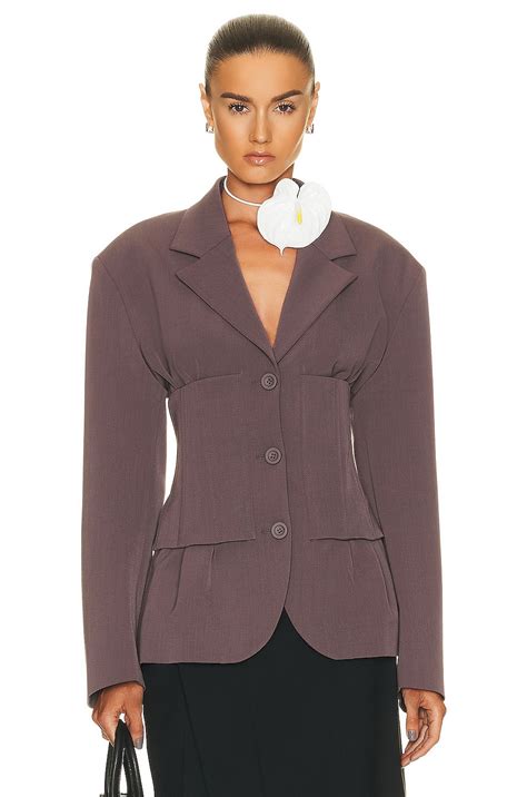 Acne Studios Suit Blazer in Dove Purple | FWRD