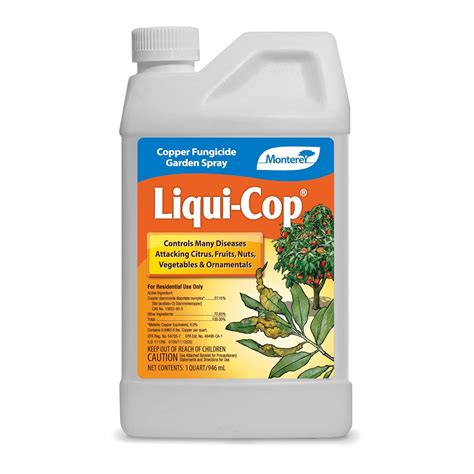 Monterey Liqui-Cop All Natural Fungicide For Disease Prevention - Quart ...