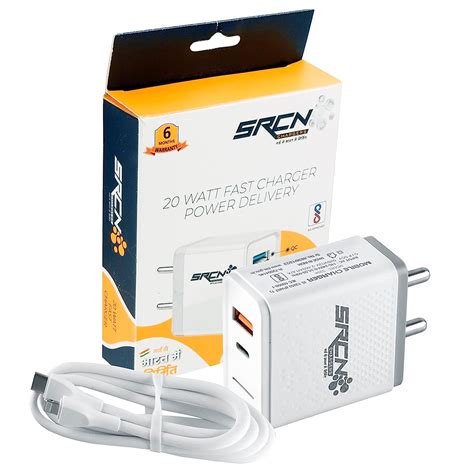 SRCN 20W Adapter PD+QC USB Wall Charger Portable Travel Power Adapter ...
