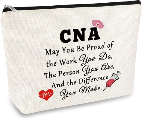 Amazon.com: CNA Gift CNA Thank You Gifts Makeup Bag Certified Nursing ...