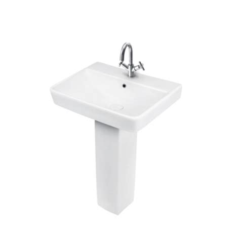 Simpolo Seldom 555x465x480mm Wash Basin with 11085 Vita Full Pedestal ...
