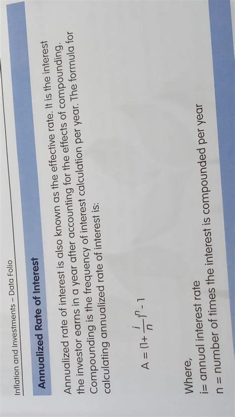 Annualized Rate of interest define - Brainly.in