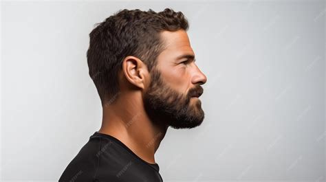 Premium Photo | Corporate Professional Man Side Profile White Backdrop