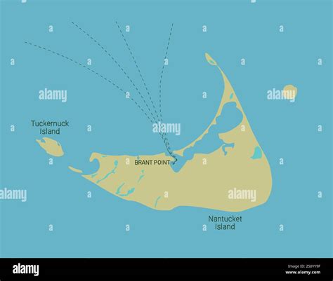 Map of Nantucket island in the Atlantic ocean Stock Vector Image & Art ...
