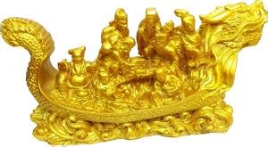 Starstell Fengshui Golden Dragon Wealth Ship or Dragon Boat Decorative ...