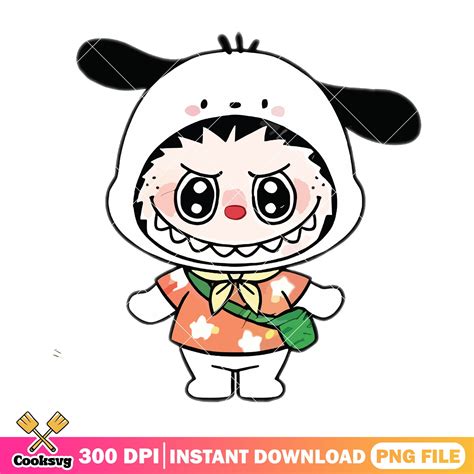 Labubu dog-themed hoodie costume png, labubu outfit png, labubu png ...