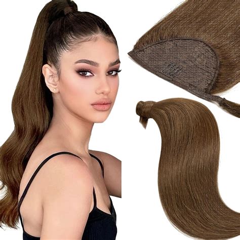 Amazon.com : Loxxy Human Hair Ponytail Wrap Around Ponytail Extension ...