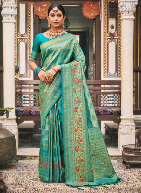 sangam print saachi silk silk gorgeous look saree catalog: Textilecatalog