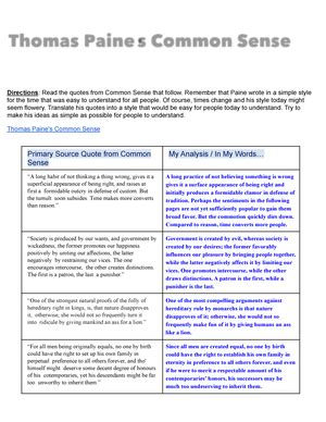 Image result for Common-Sense Worksheet