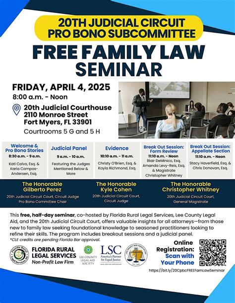20th Judicial Circuit Pro Bono Subcommittees Free Family Law Seminar ...