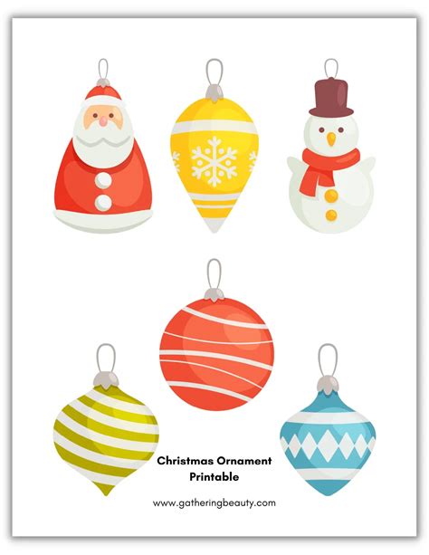 Christmas Tree Ornaments Printable | Fanny Printable