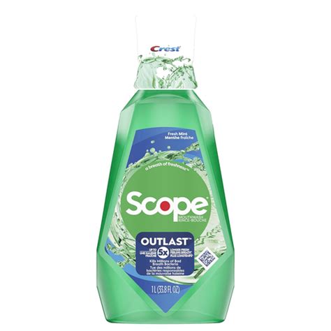 Buy Crest Scope Outlast Mouthwash Long Lasting Fresh Mint 1 L | Sobeys Inc.