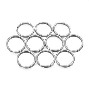 LABEN Stainless Steel Diameter 16mm Split Key Ring Key Chain Connector ...