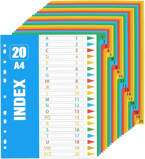 Binder Dividers With Numbers at Lara Roberts blog