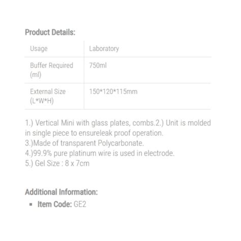 GE-2 Vertical Mini Gel Electrophoresis System | Leak-Proof ...