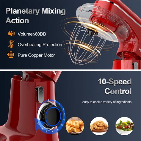 Honinst 6.5 QT Electric Stand Mixer, 10+P Speeds India | Ubuy